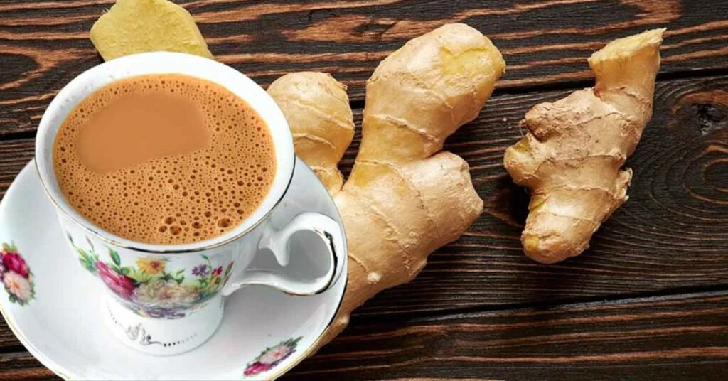 Ginger tea before breakfast
